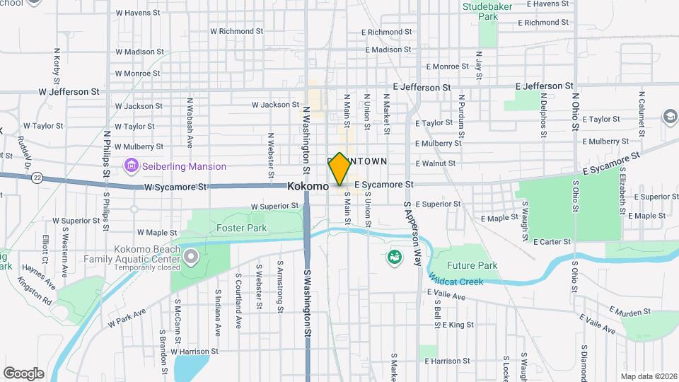 109 W Sycamore St Map and Location Details