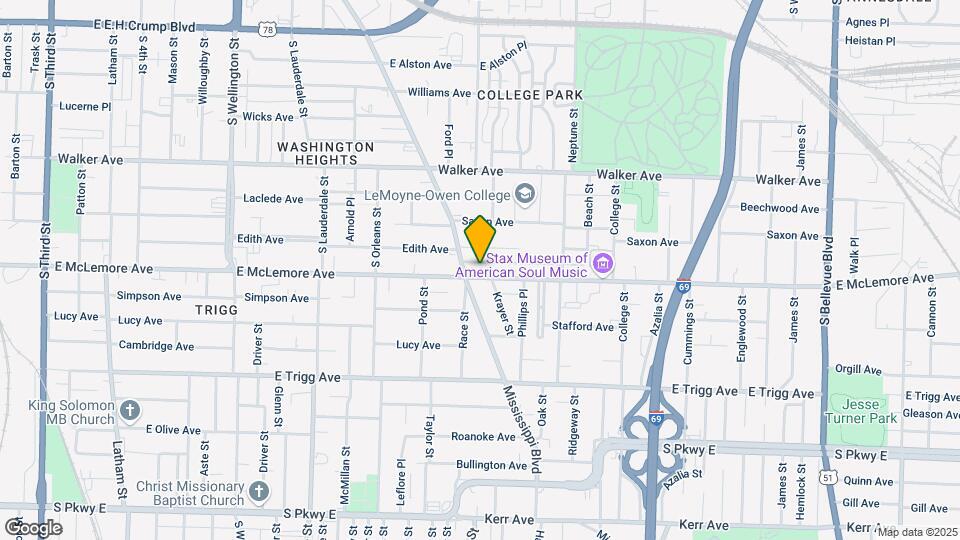 772 E Mclemore Ave Mapa y Detalles de la Ubicación