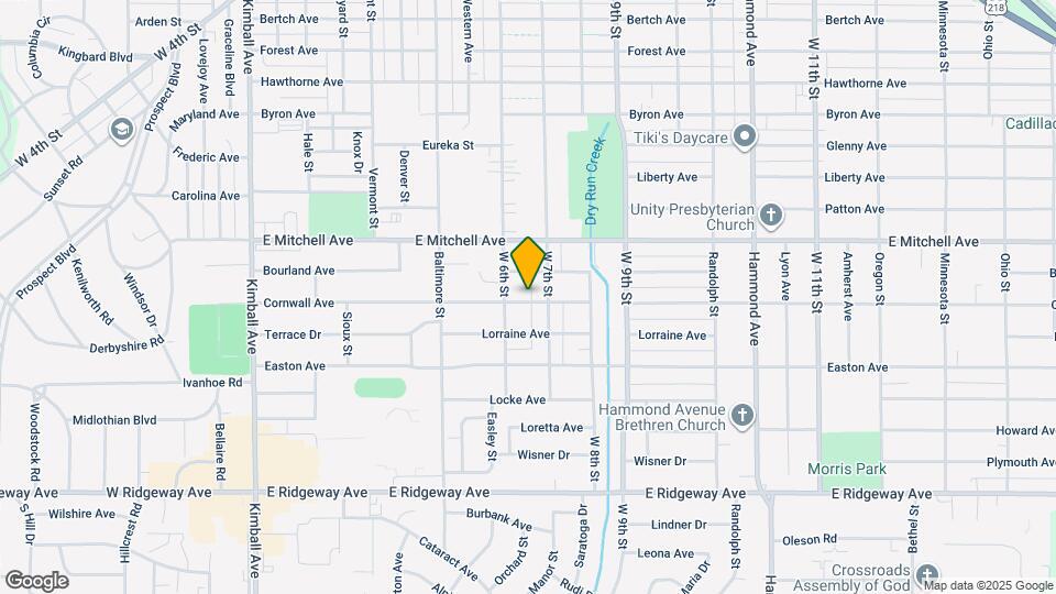 821 Cornwall Ave Map and Location Details