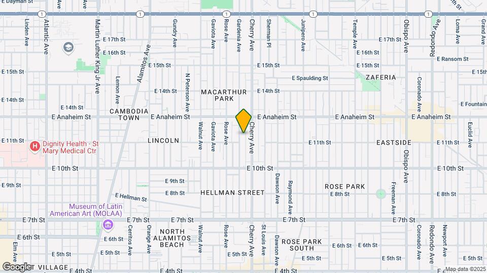 1110 Gardenia Ave Mapa y Detalles de la Ubicación