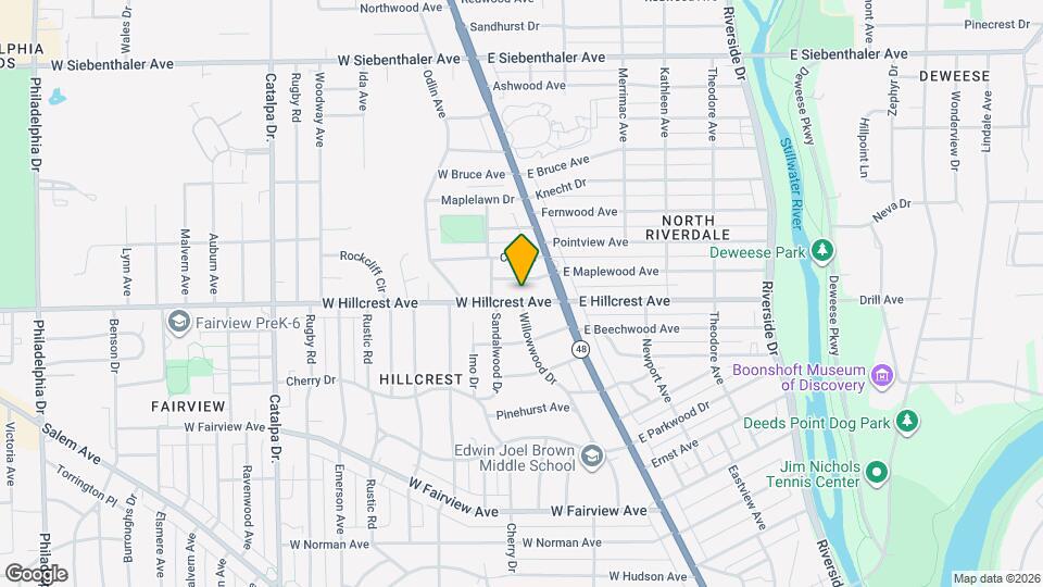 43 W Hillcrest Ave Map and Location Details