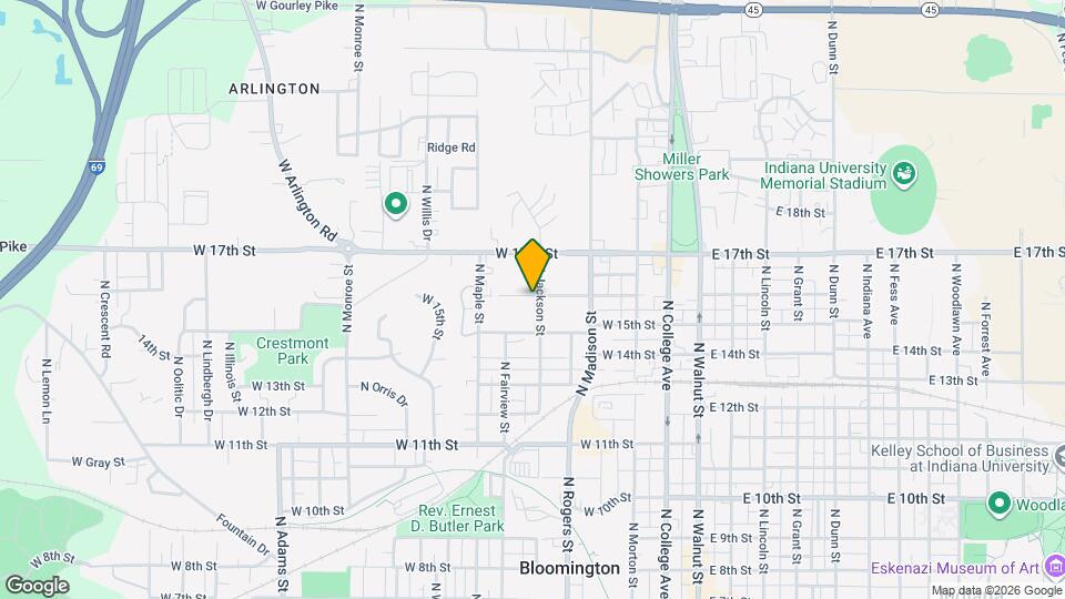 1023 N Jackson St Map and Location Details