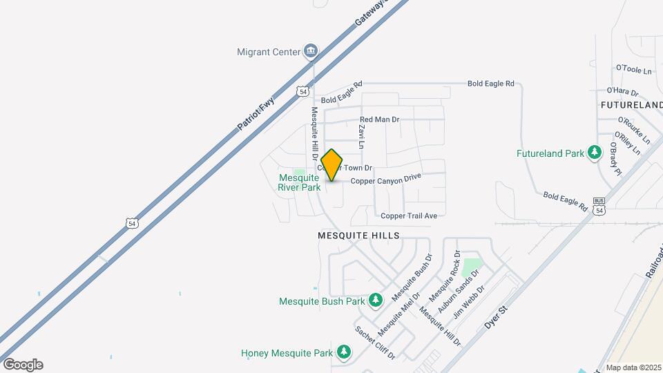 7004 Copper Canyon Drive Map and Location Details