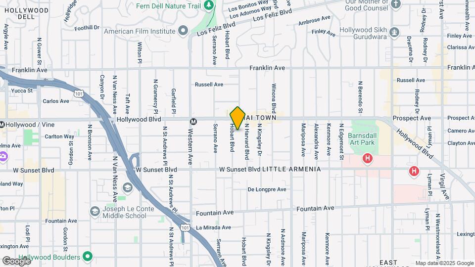 1626 N Hobart Blvd Mapa y Detalles de la Ubicación