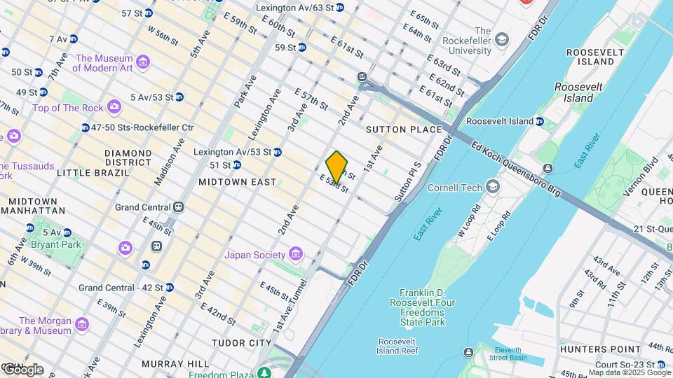 336 E 53rd St Mapa y Detalles de la Ubicación