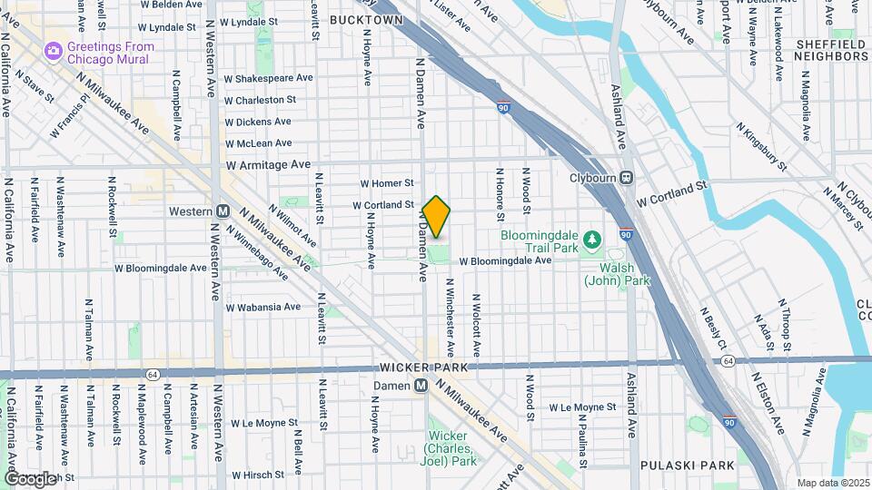 1830 N Winchester Ave Map and Location Details