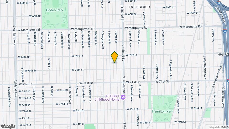 6938 S Green St Map and Location Details