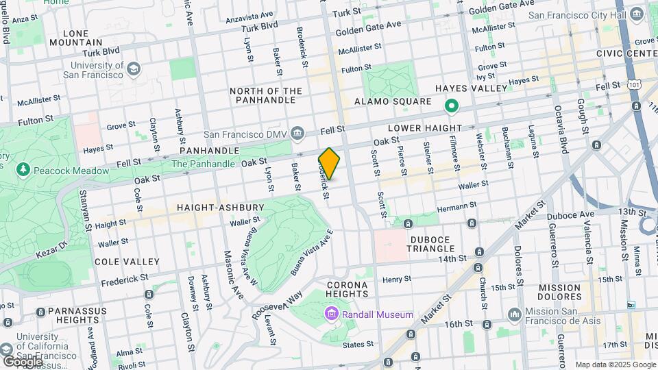 100 Broderick Mapa y Detalles de la Ubicación