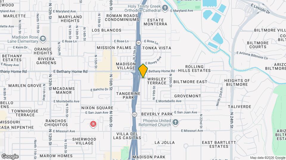 5817 N 18th St Map and Location Details