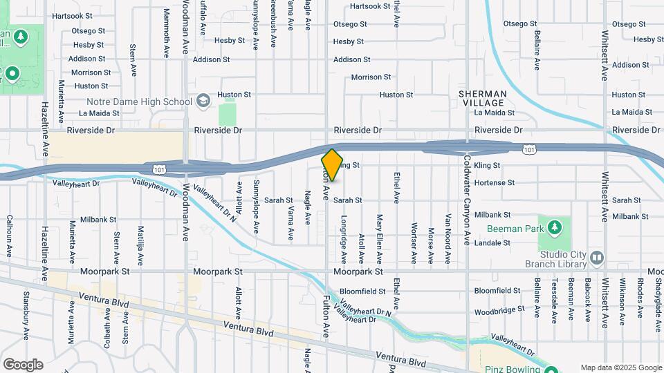 4624 Fulton Ave, Unit Townhouse with 2 balconie Map and Location Details