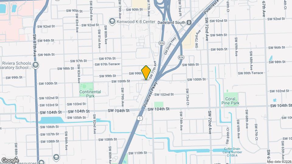 10033 SW 77th Ct Map and Location Details