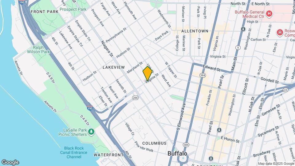 213 Virginia St Map and Location Details