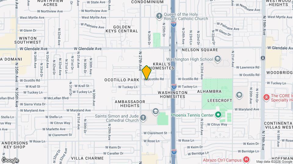 2689 W Ocotillo Rd Map and Location Details