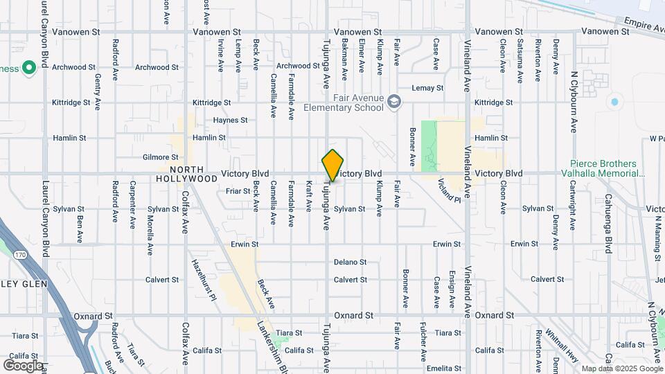 6336 Tujunga Ave Map and Location Details