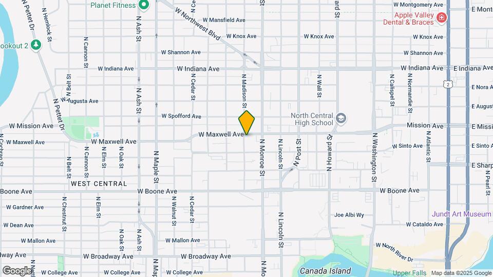1027 W Maxwell Ave Mapa y Detalles de la Ubicación