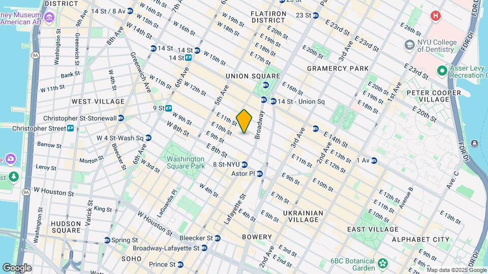 43 E 10th St Map and Location Details