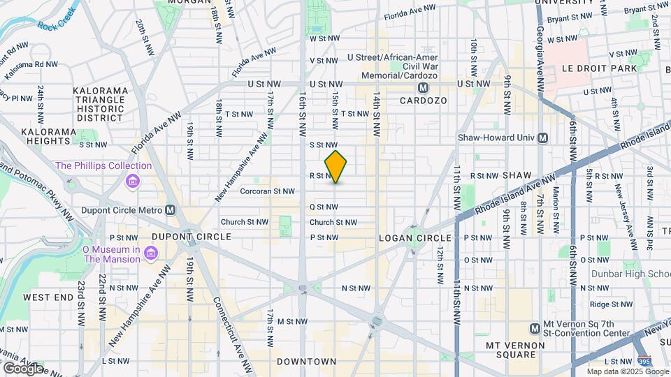1625 15th St NW Map and Location Details