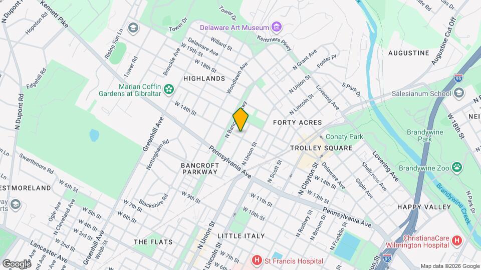 1401 N Grant Ave Map and Location Details