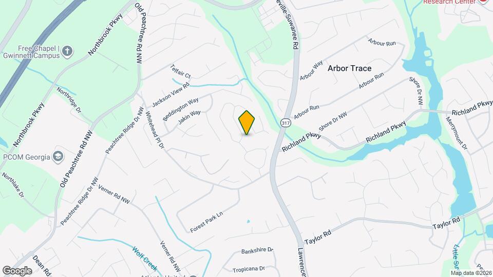 2790 Suwanee Lakes Trail NW Map and Location Details