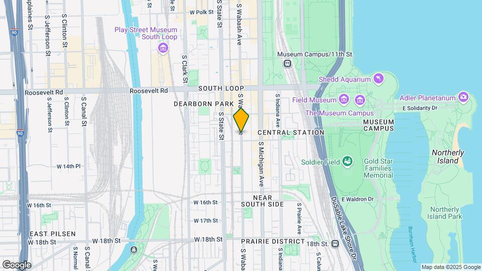 1350 S Wabash Ave Map and Location Details