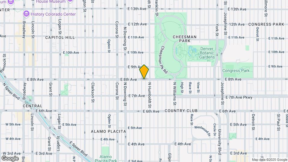 1422 E 8th Ave Map and Location Details