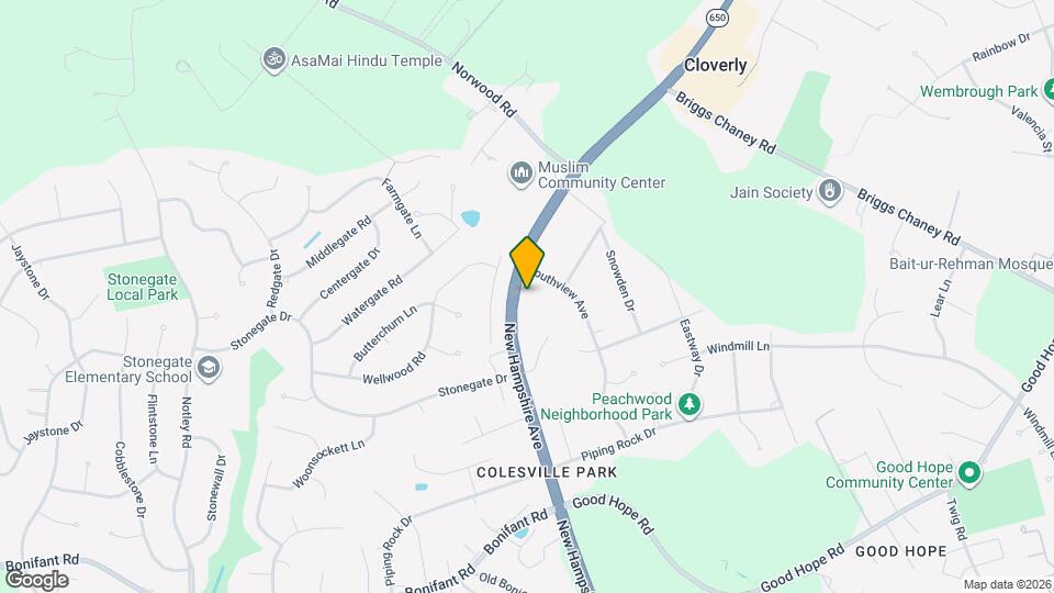 14911 New Hampshire Ave Map and Location Details