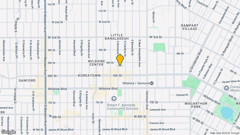 Wilshire Kenmore Apartments Map and Location Details