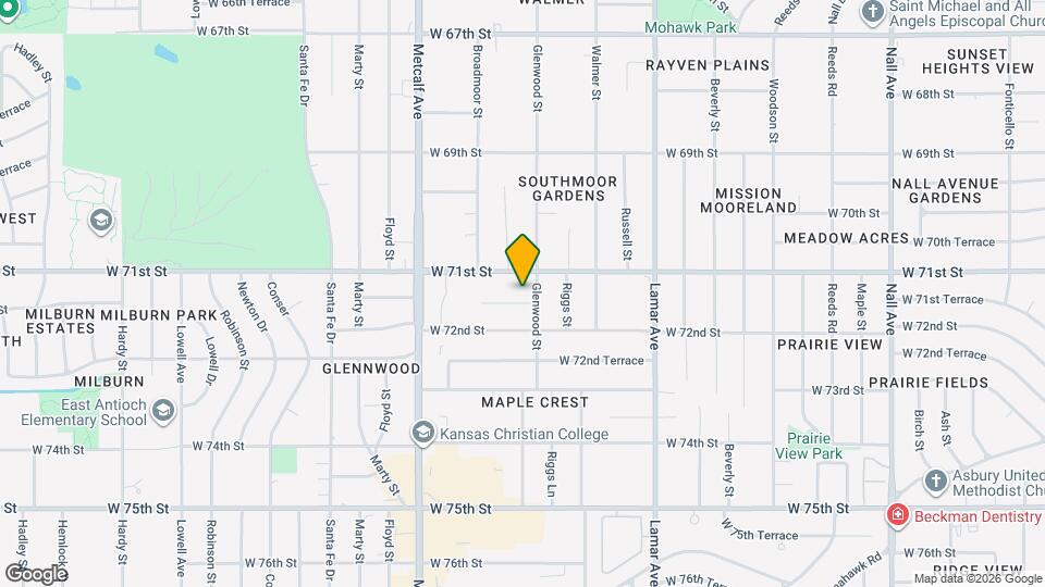 6708 W 71st Terrace Map and Location Details