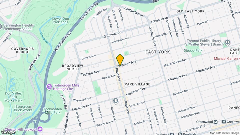 111 Cosburn Ave. Map and Location Details