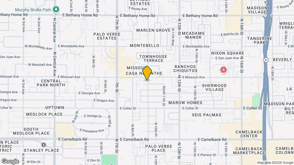 946 E Denton Ln Map and Location Details