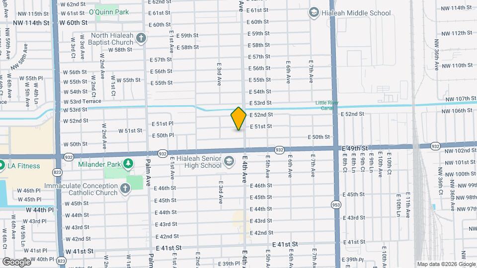 381 E 50th St Map and Location Details