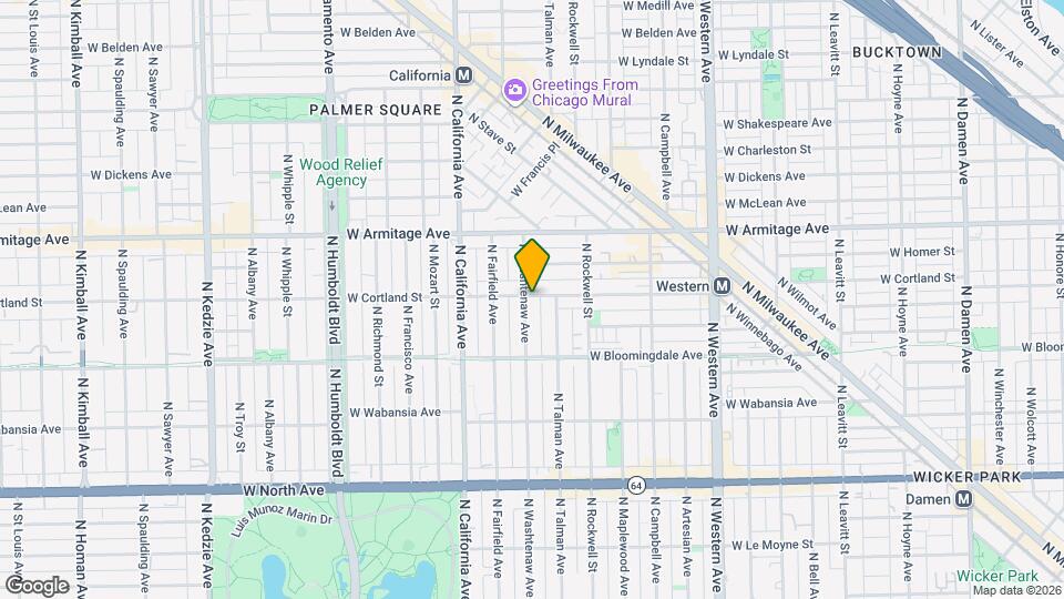 1859 N Washtenaw Ave Map and Location Details