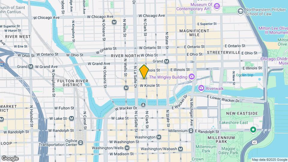 420 N Clark St Map and Location Details