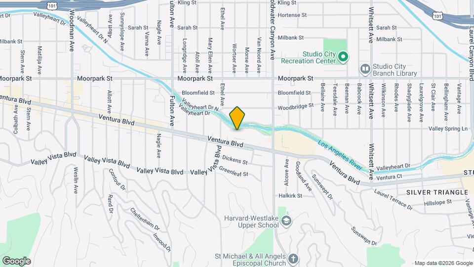 13028 Valleyheart Dr Mapa y Detalles de la Ubicación