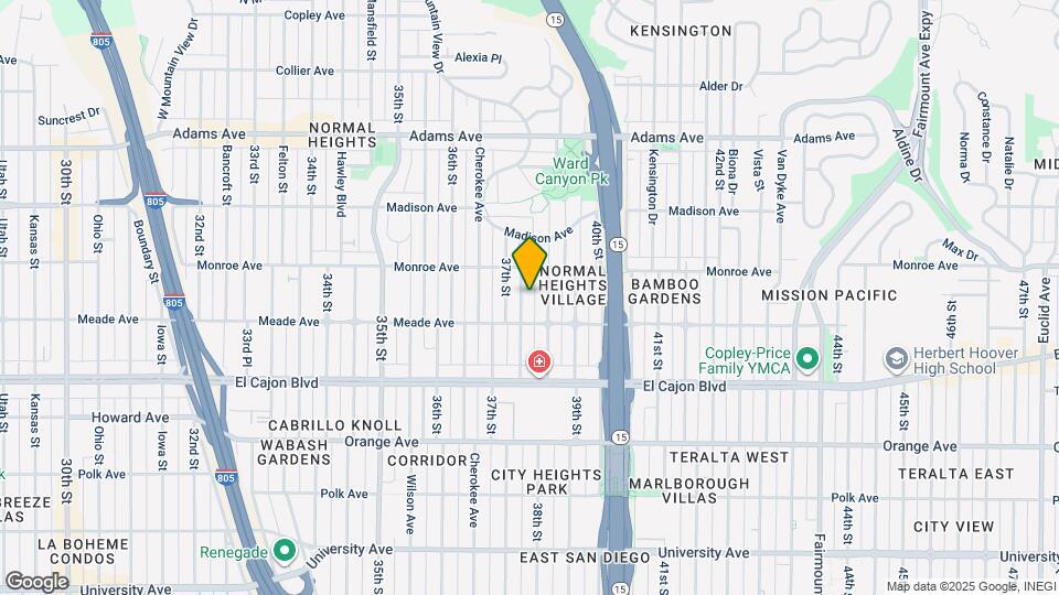 4441 McClintock St Map and Location Details