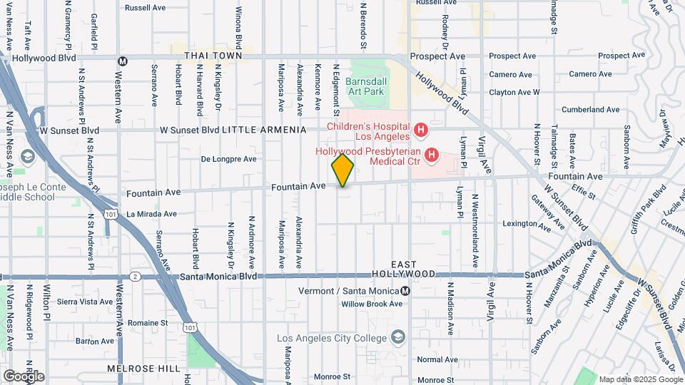 1252 Edgemont St Mapa y Detalles de la Ubicación