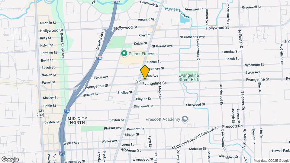 3567 Evangeline St Map and Location Details
