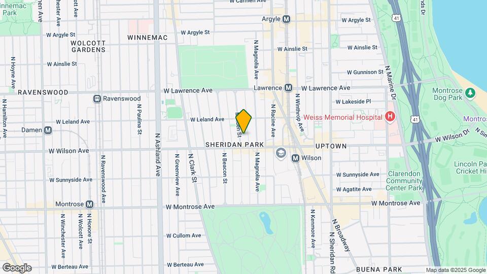 4621 N Malden St Map and Location Details