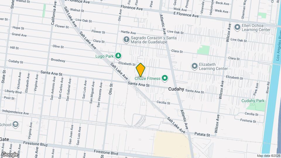 4337 Santa Ana St, Unit 4337 1/2 santa ana st cudahy ca 90201 Map and Location Details