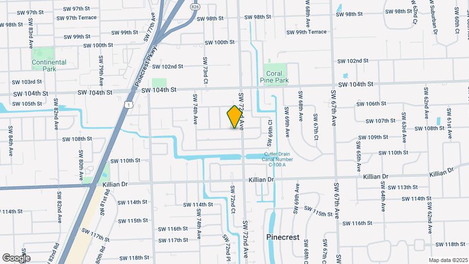 7220 SW 107th Terrace Map and Location Details