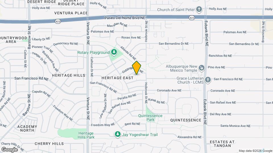 9629 Messervy Ave NE Map and Location Details