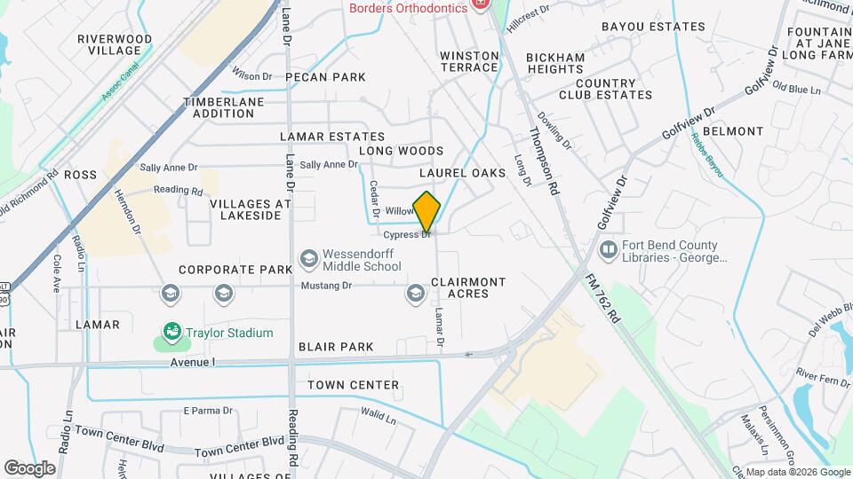 1703 Cypress Dr Map and Location Details