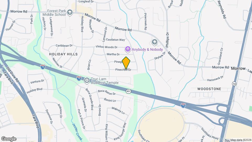 1009 Pinecrest Dr Map and Location Details