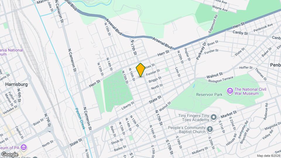 1615 Forster St Map and Location Details