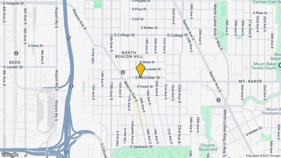 1801 S McClellan St Map and Location Details