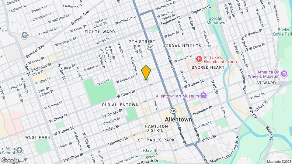 316 N Eighth St Map and Location Details