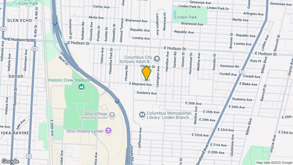 2205 McGuffey Rd Map and Location Details