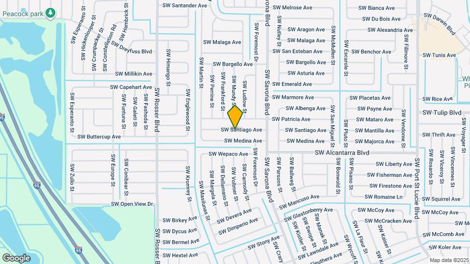 1442 SW Santiago Ave Map and Location Details