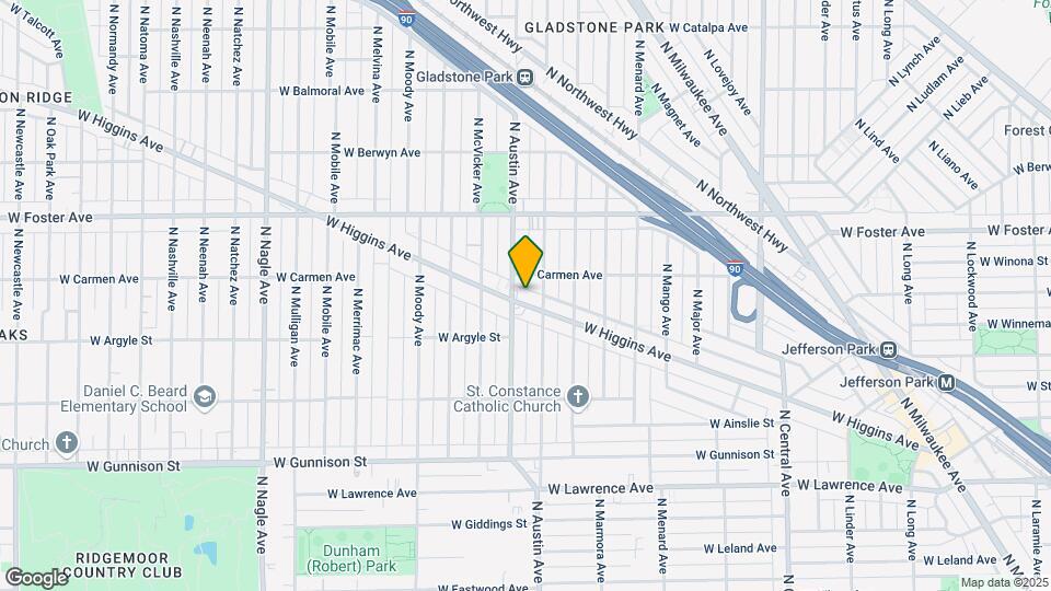 5954 W Higgins Ave Map and Location Details