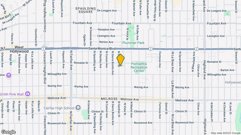 934 N Gardner St Mapa y Detalles de la Ubicación